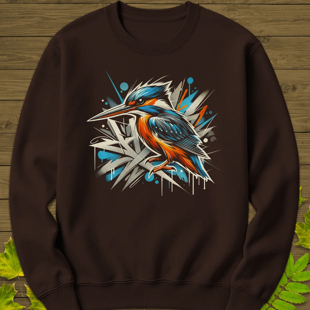 Urban Wildlife Kingfisher Sweatshirt in Dark Chocolate