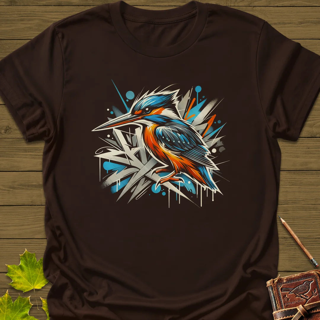 Urban Wildlife Kingfisher T-Shirt in Dark Chocolate