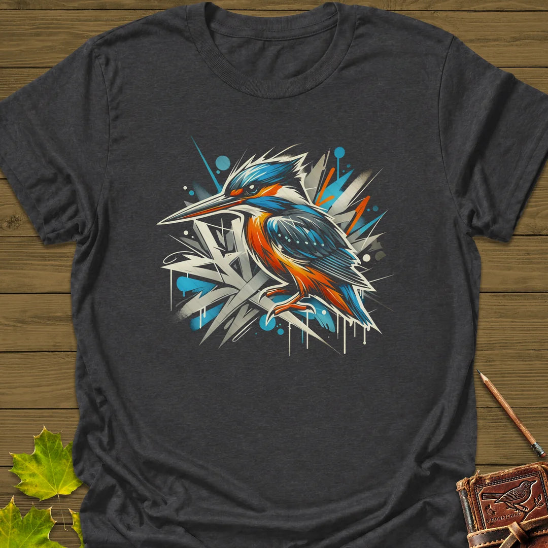 Urban Wildlife Kingfisher T-Shirt in Dark Heather