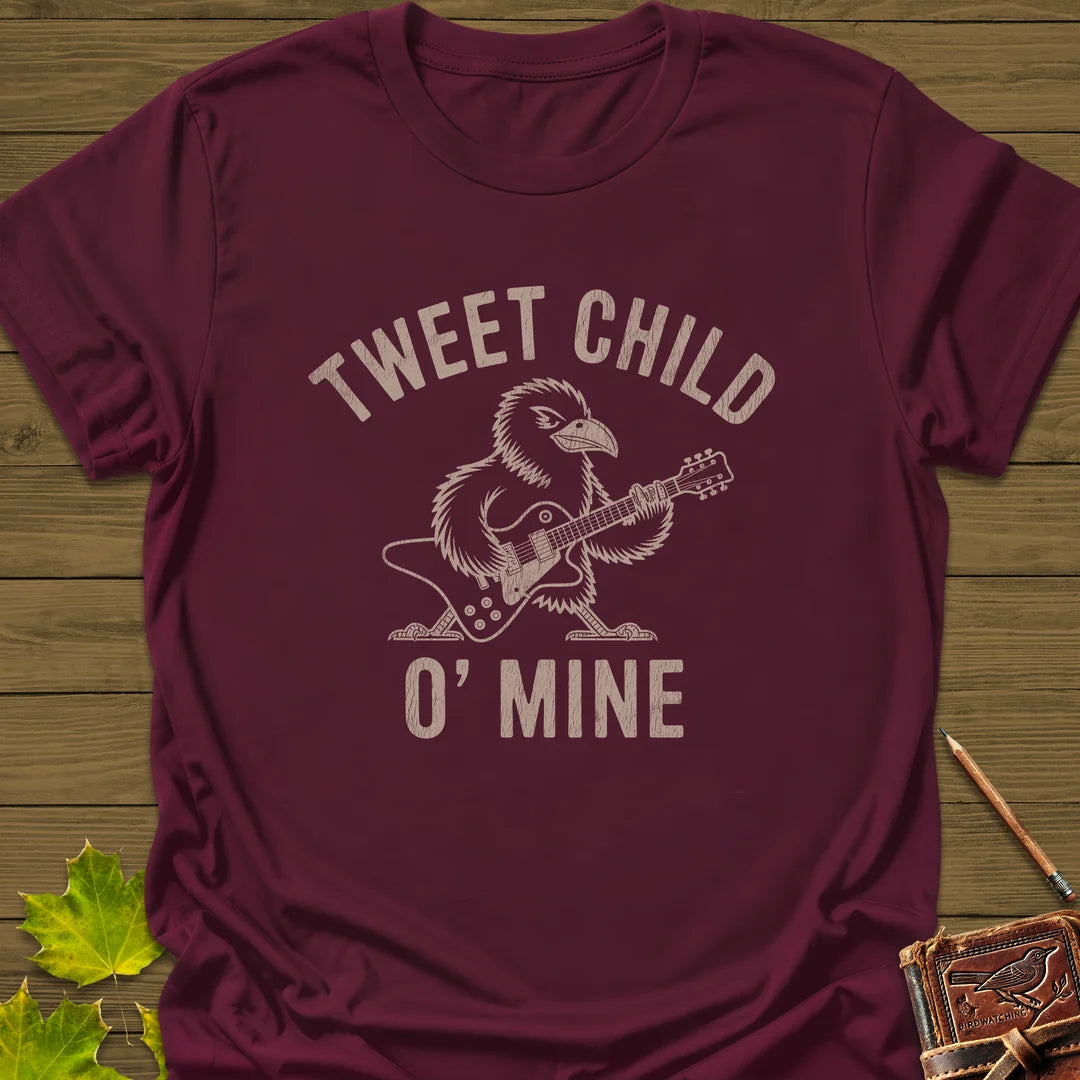 Tweet Child T-Shirt in Maroon