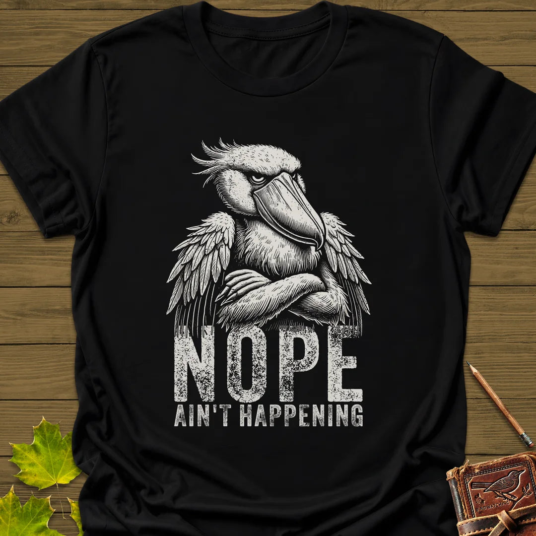 Nope Stork T-Shirt in Black