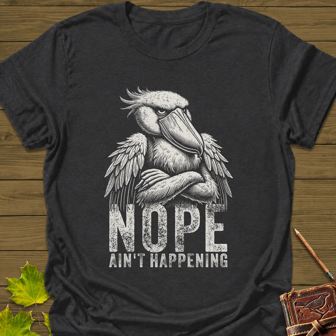 Nope Stork T-Shirt in Dark Heather