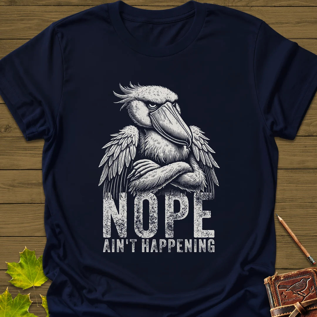 Nope Stork T-Shirt in Navy