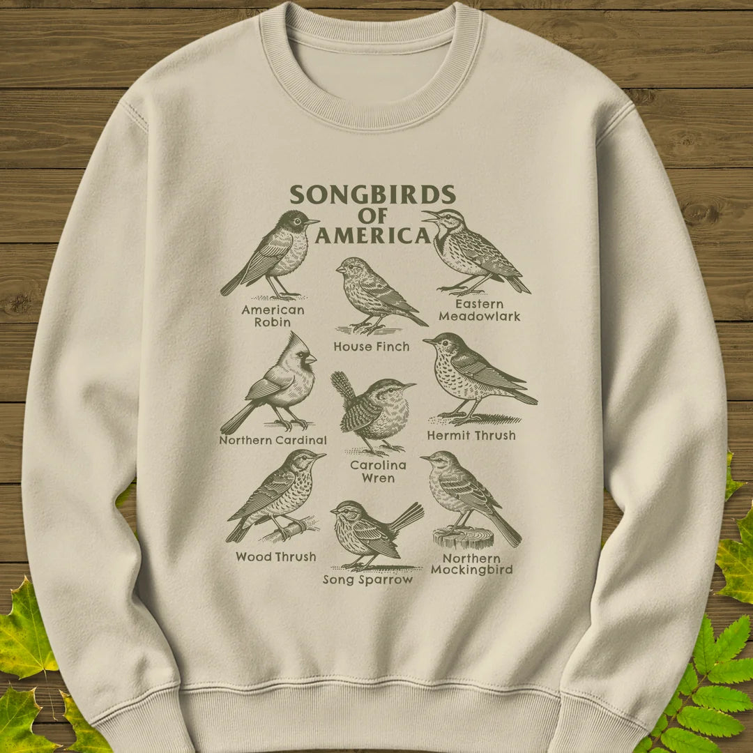 Songbirds of America Sweatshirt in Sand