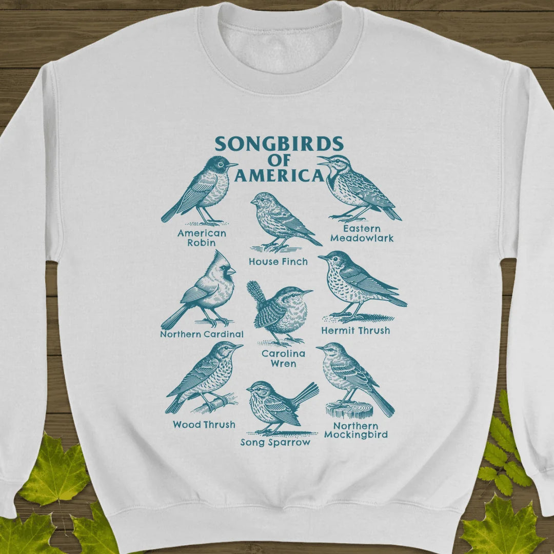 Songbirds of America Sweatshirt in White