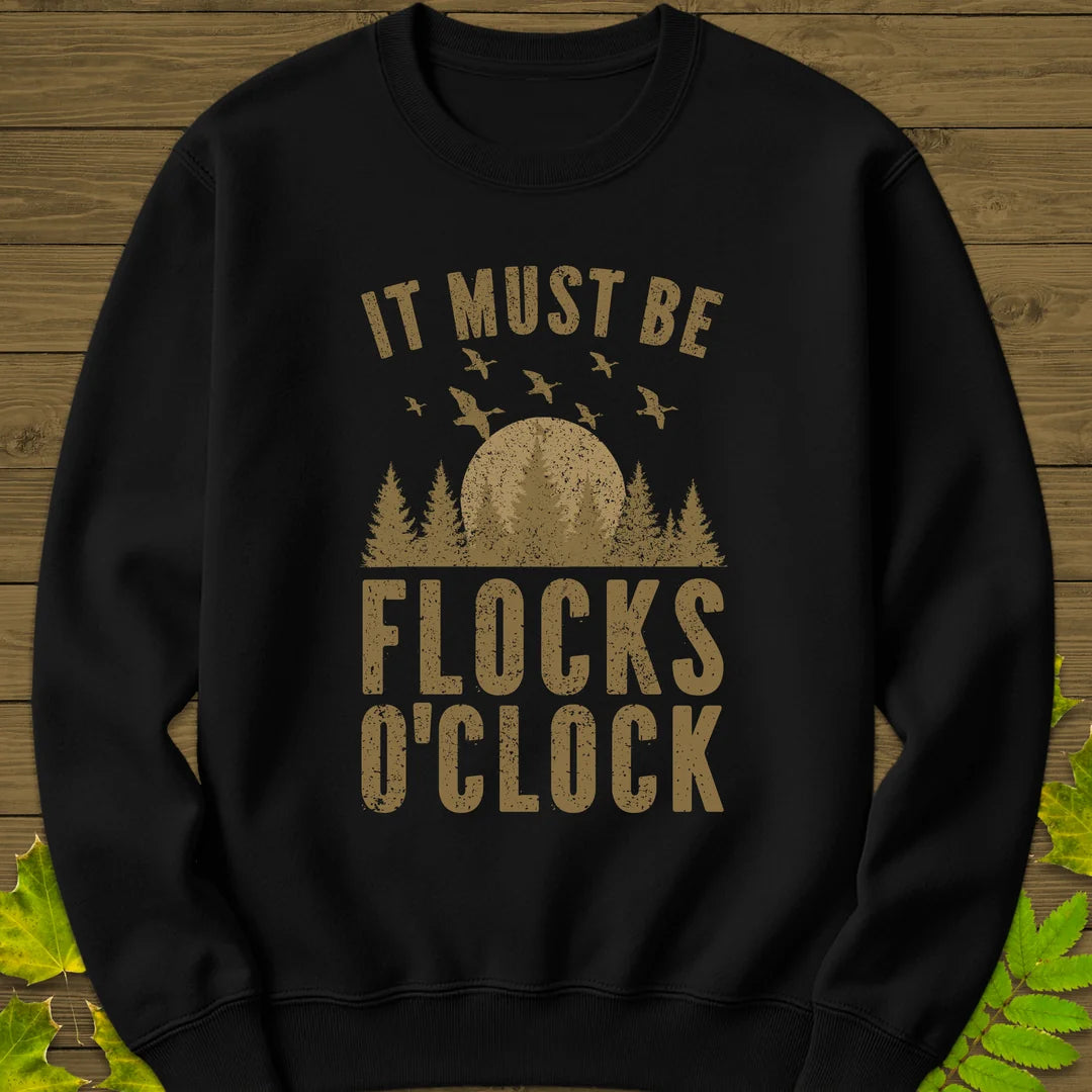 Flocks O'Clock Sweatshirt in Black