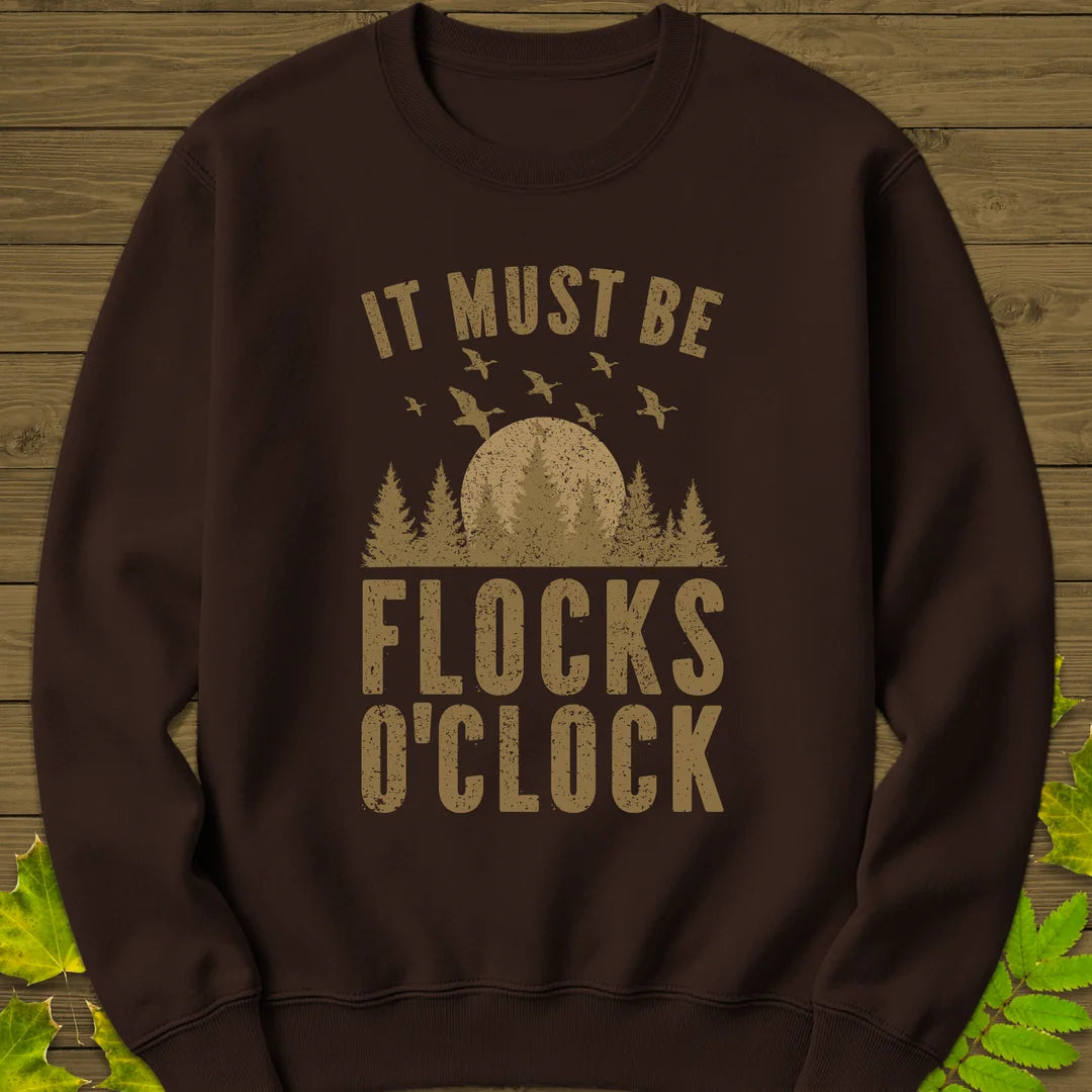 Flocks O'Clock Sweatshirt in Dark Chocolate