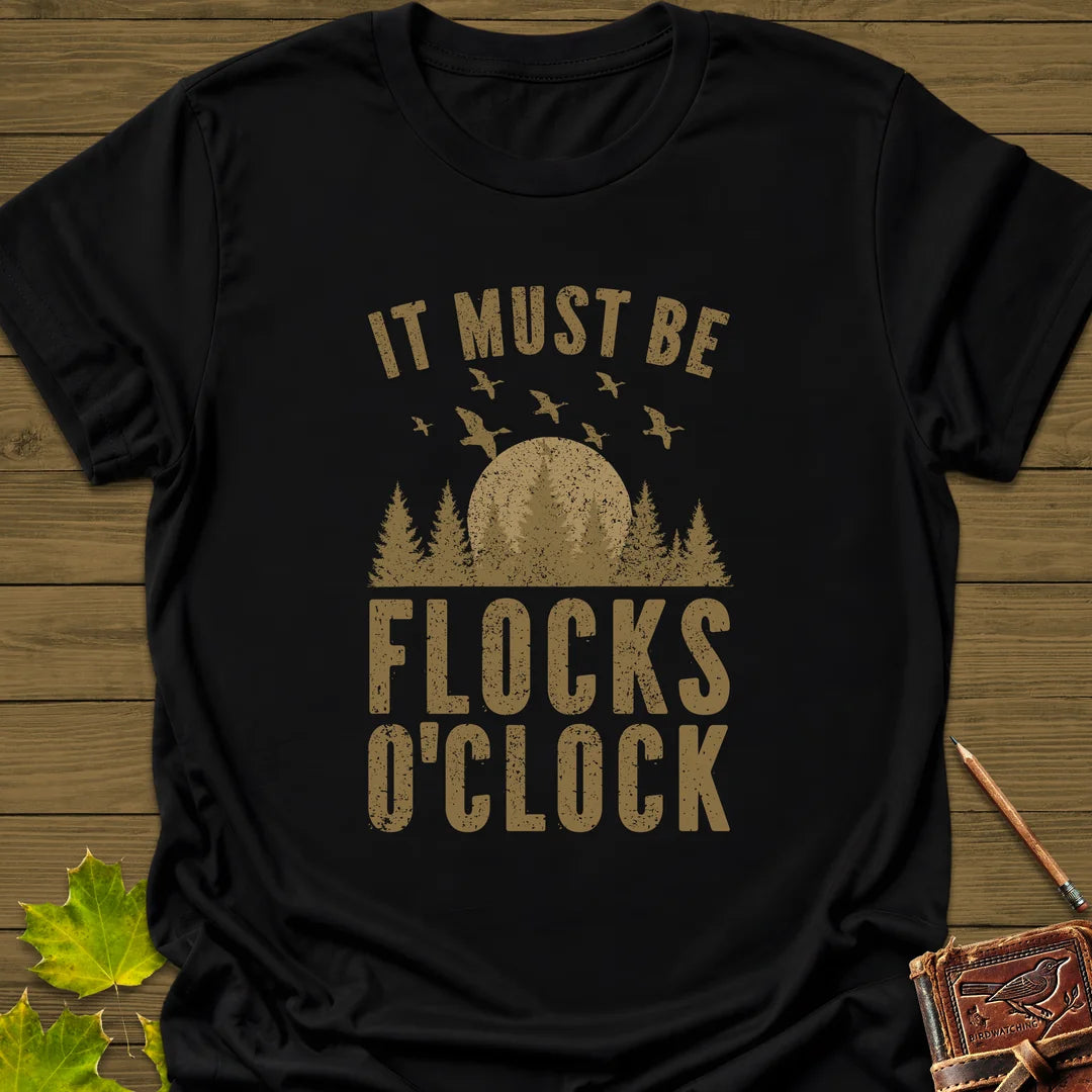 Flocks O'Clock T-Shirt in Black