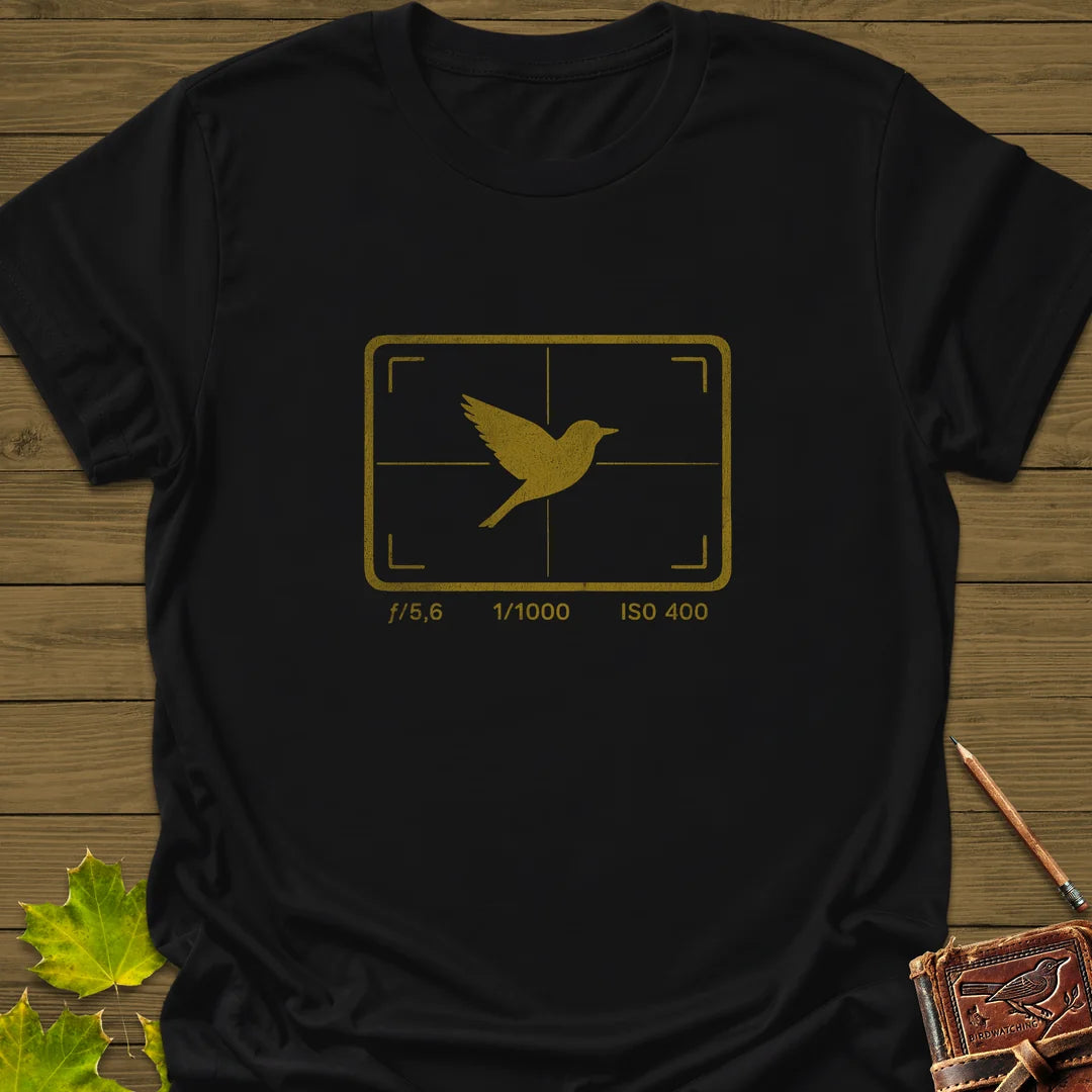 ISO 400 Bird Photography T-Shirt in Black