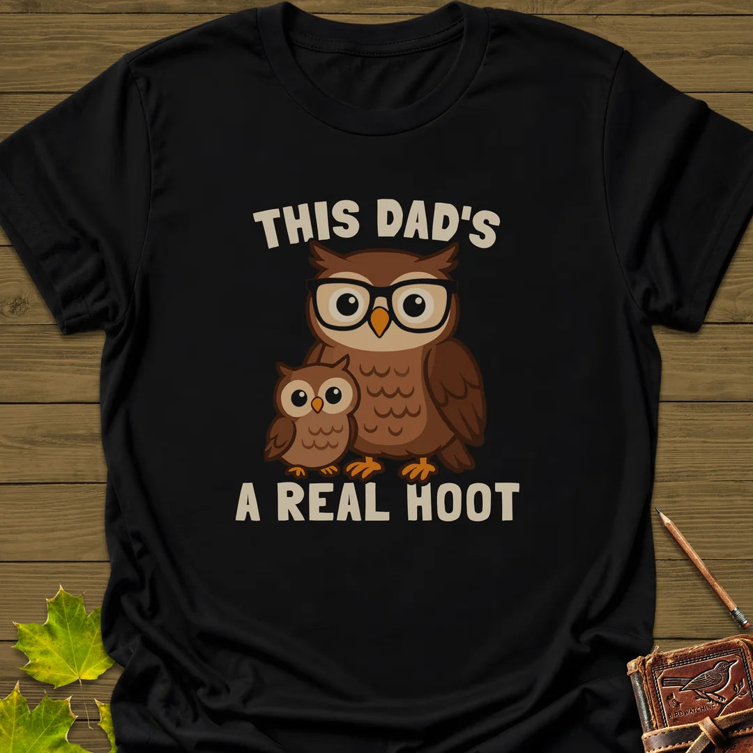Dad's A Hoot T-Shirt in Black
