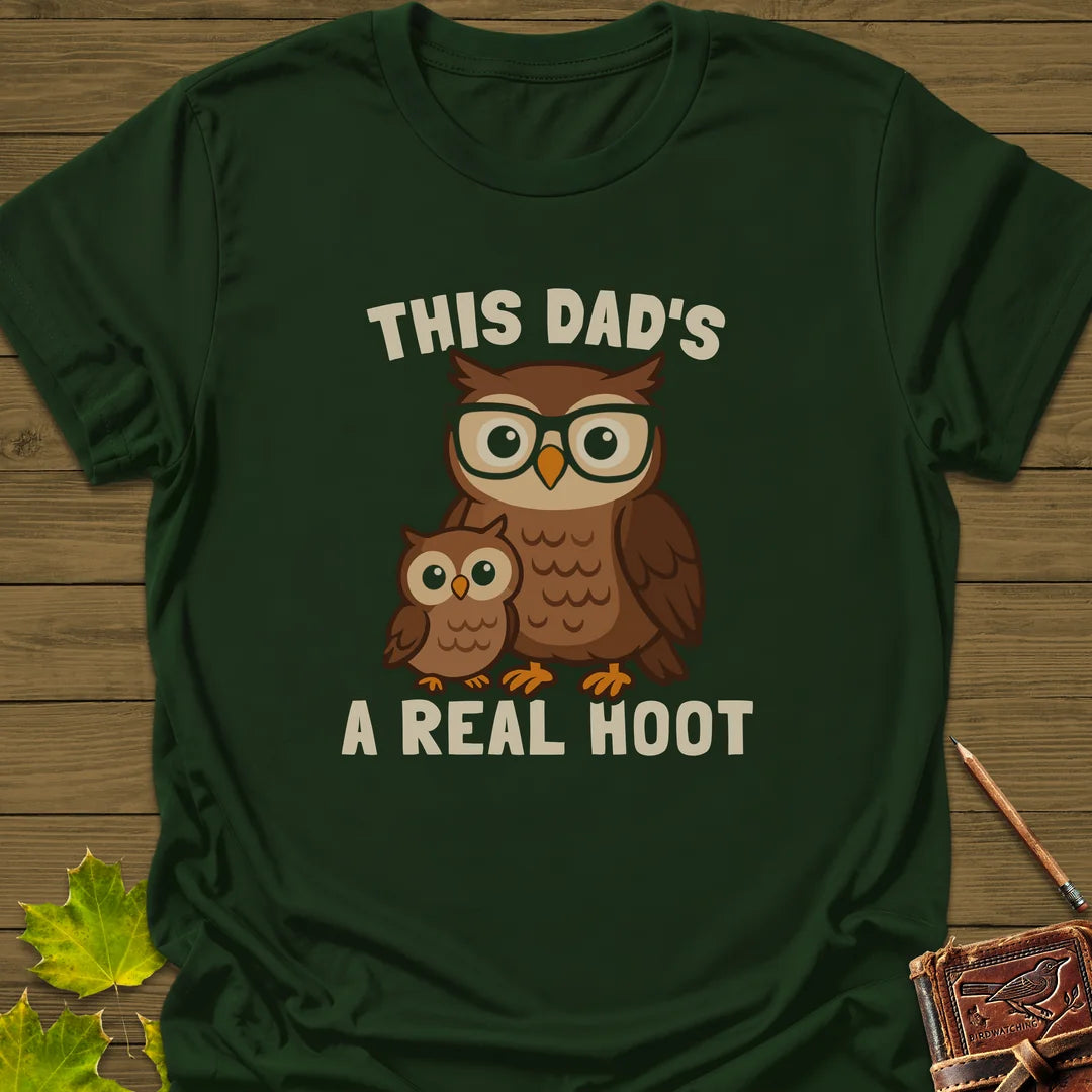 Dad's A Hoot T-Shirt in Forest Green