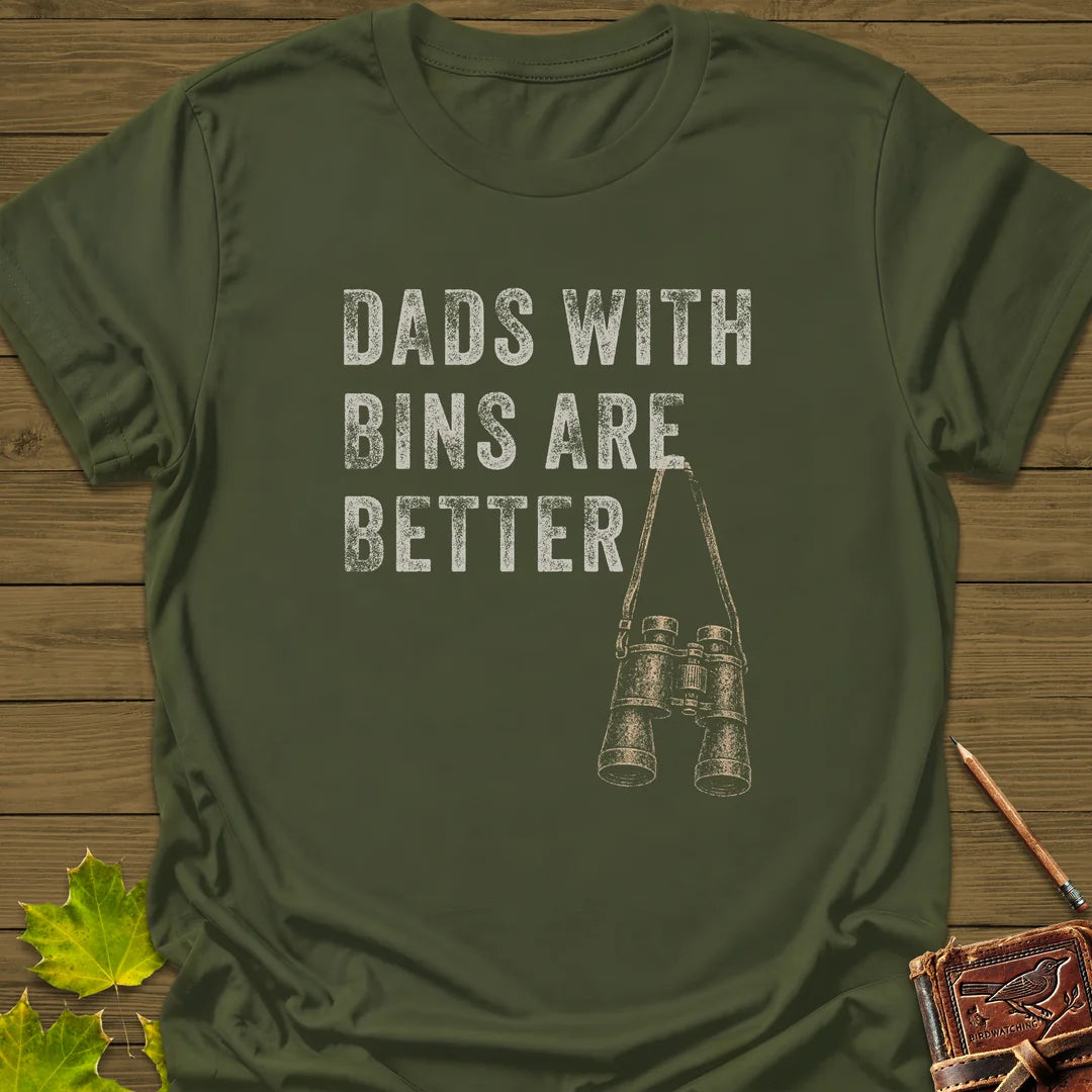 Dads With Bins T-Shirt in Military Green