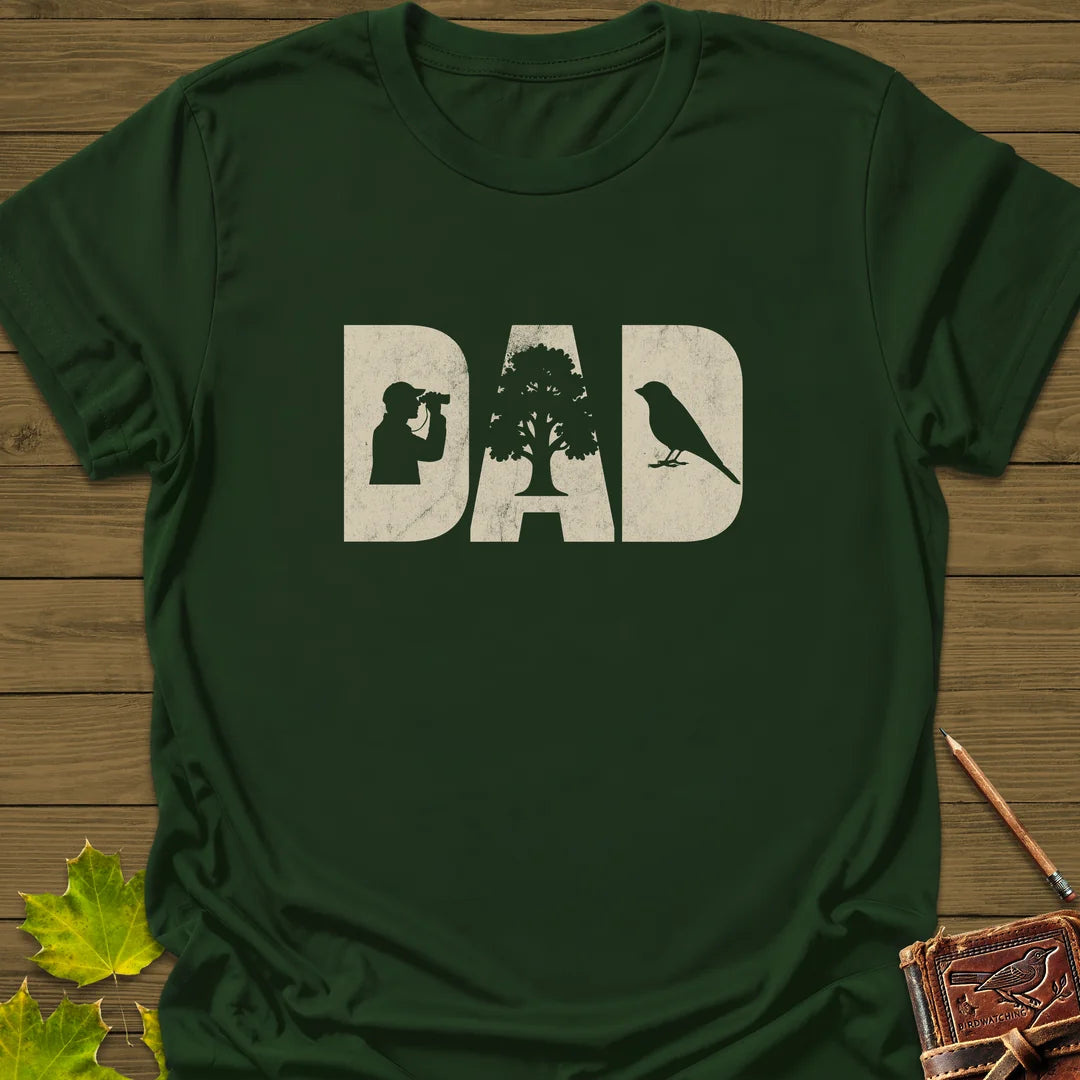 DAD Birder T-Shirt in Forest Green