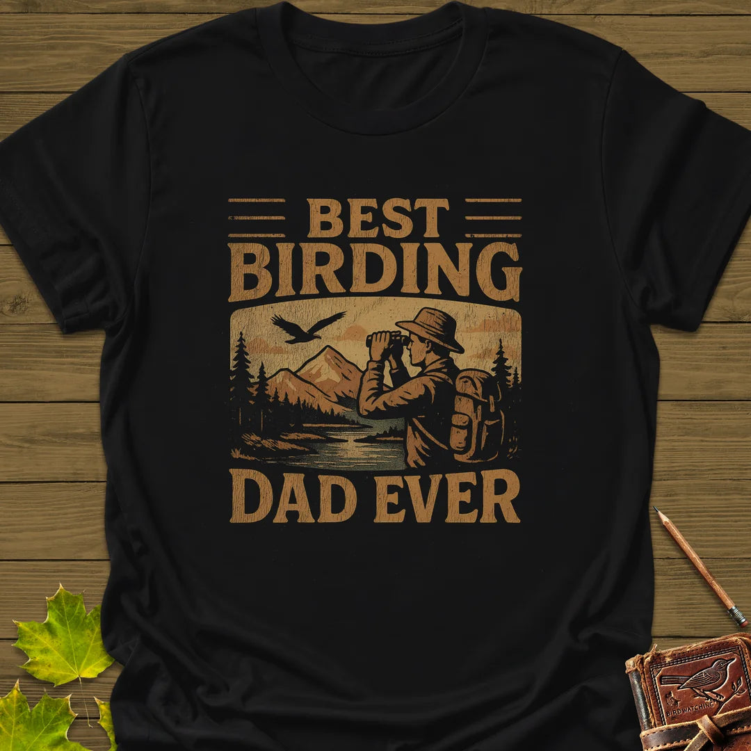 Best Birding Dad T-Shirt in Black