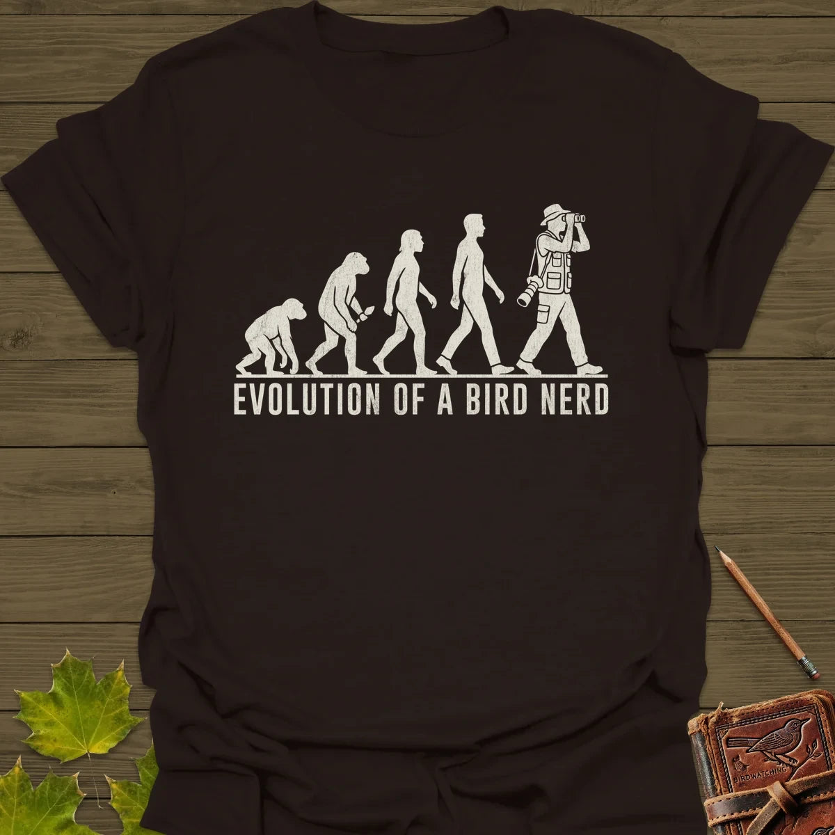 Evolution (Male) T-Shirt Dark Chocolate