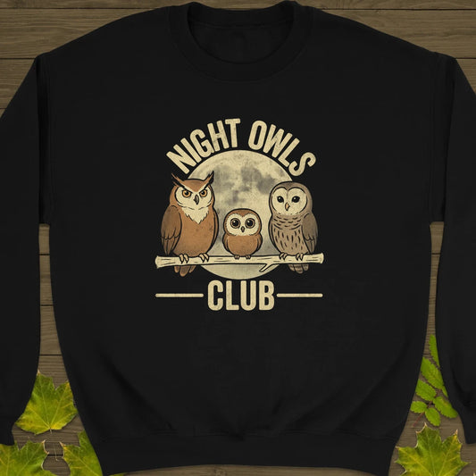 Night Owls Club Sweatshirt Black