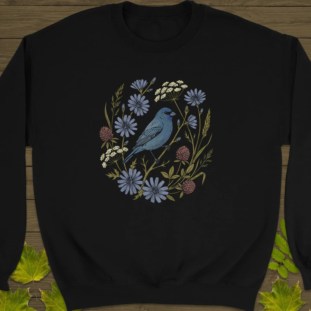 Indigo Bloom Sweatshirt Black