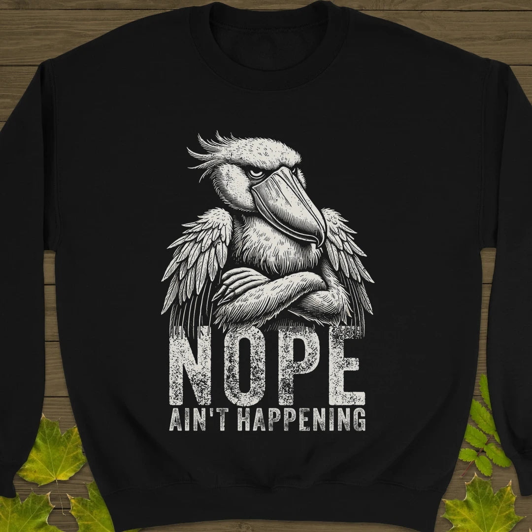 Nope Stork Sweatshirt Black