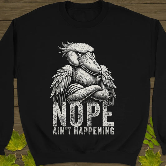 Nope Stork Sweatshirt Black