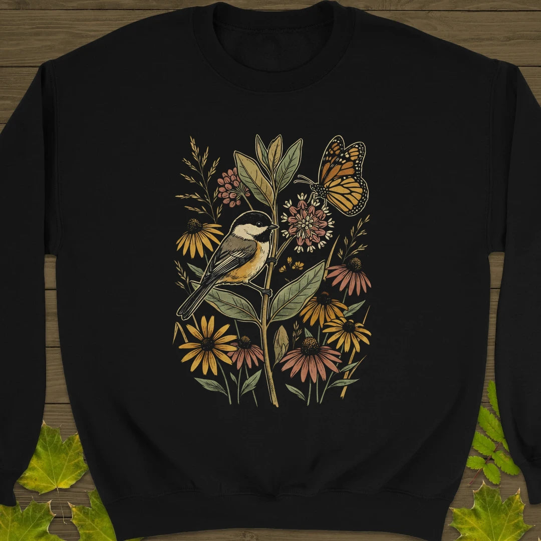 Garden Visitors Sweatshirt Black
