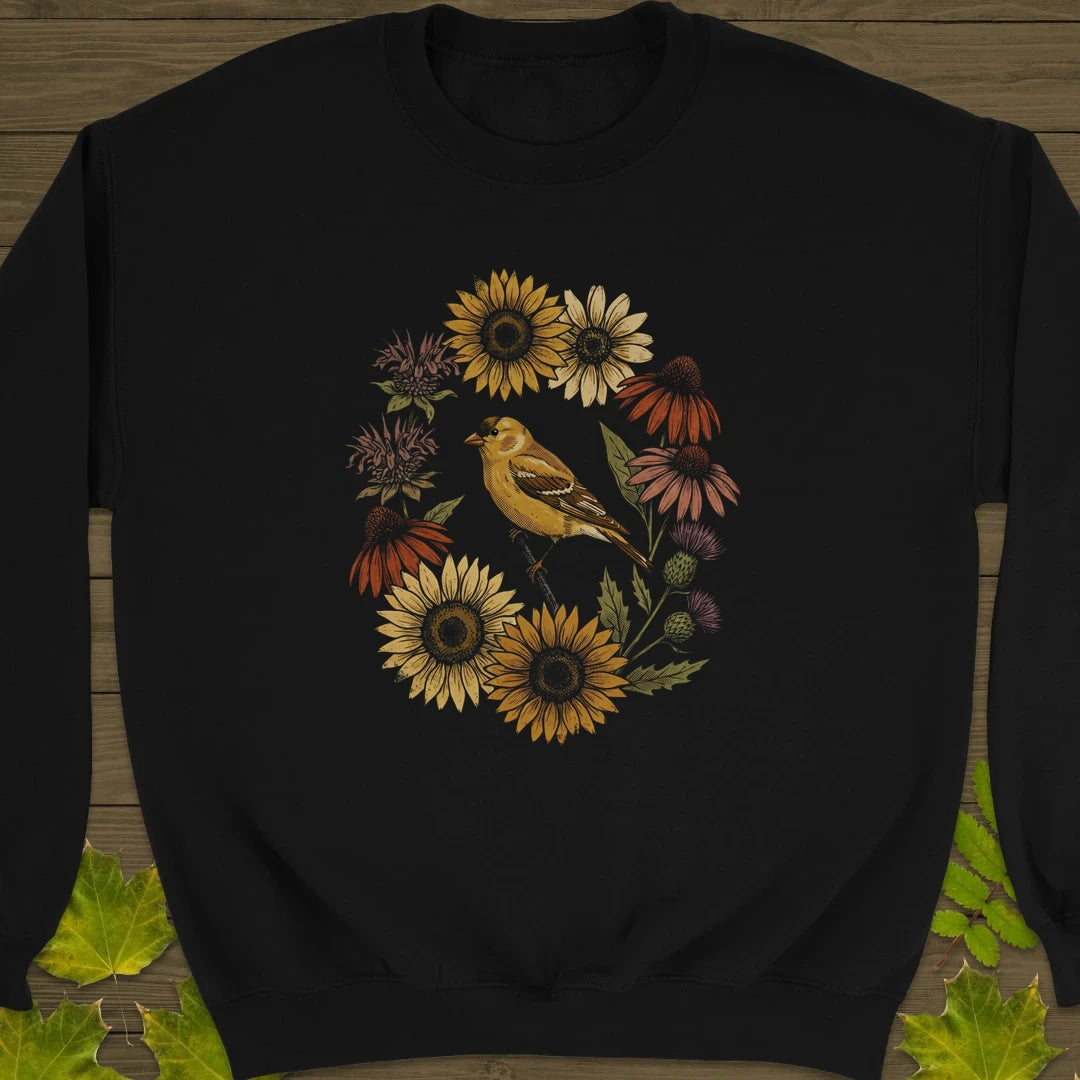 Gold In Bloom Sweatshirt Black
