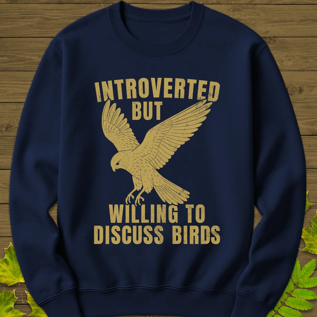 Willing To Discuss Birds Sweatshirt in Navy