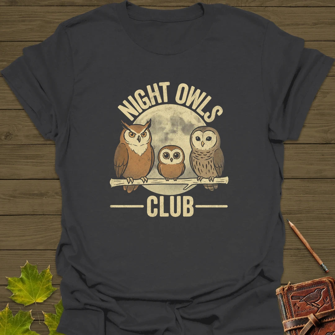 Night Owls Club T-Shirt Charcoal