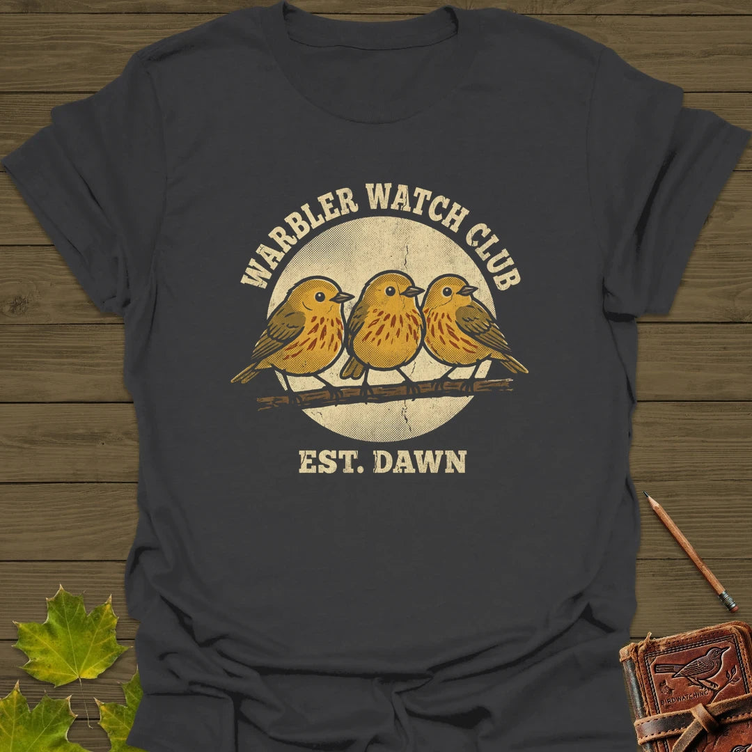 Warbler Watch Club T-Shirt Charcoal