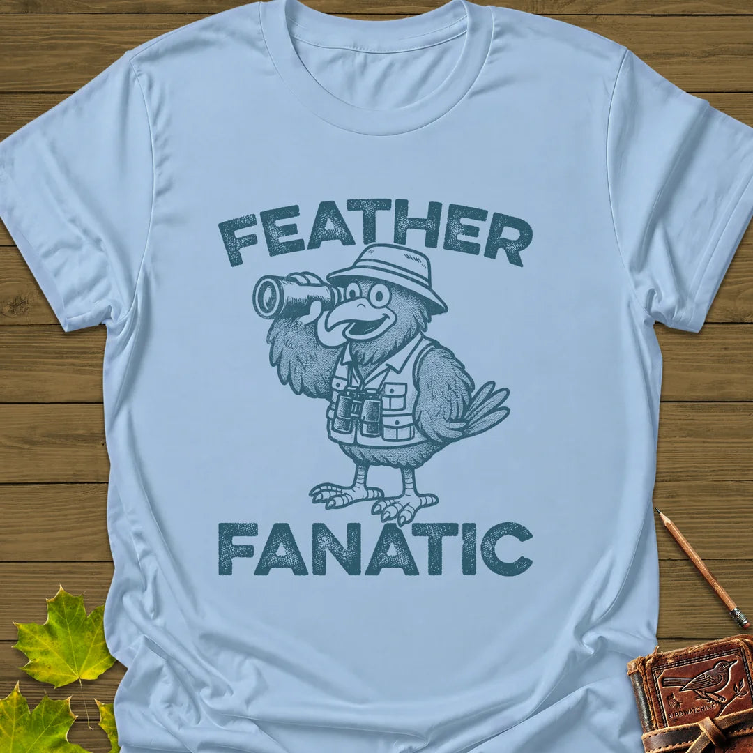 Feather Fanatic T-Shirt in Light Blue
