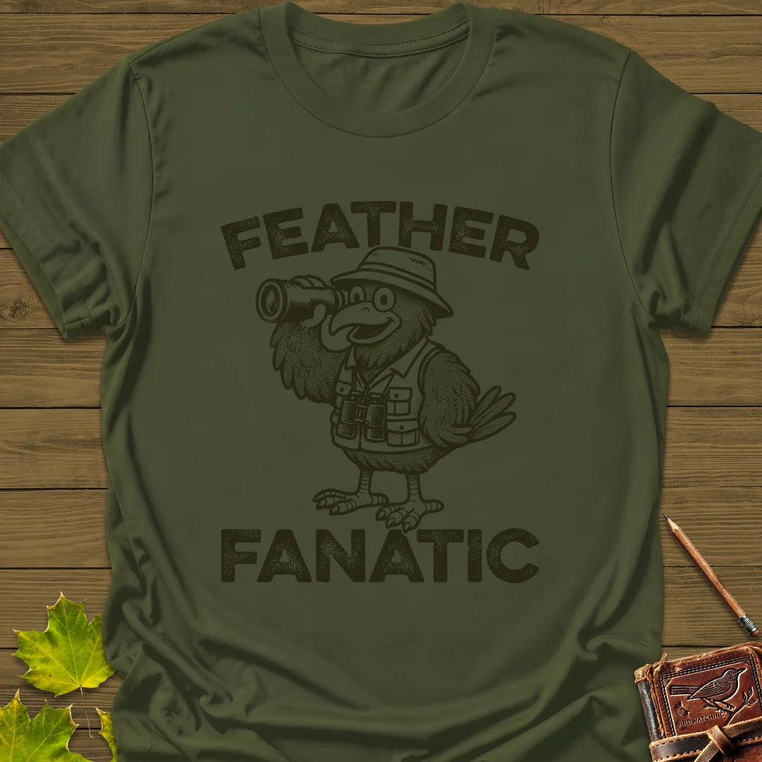 Feather Fanatic T-Shirt in Military Green