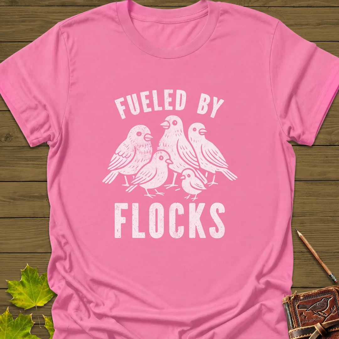 Fueled By Flocks T-Shirt in Azalea