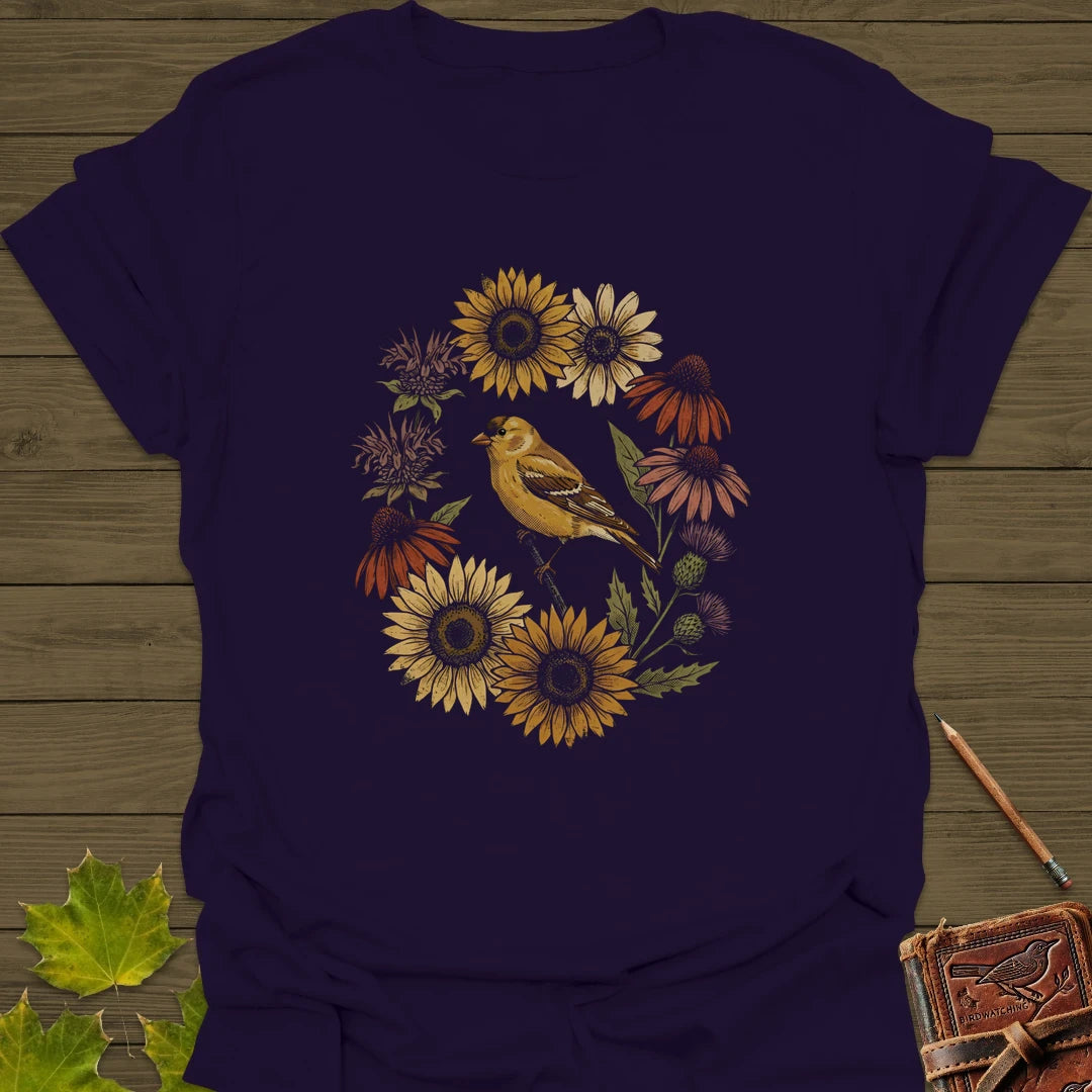 Gold In Bloom T-Shirt Purple