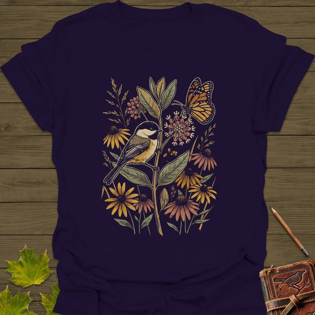 Garden Visitors T-Shirt Purple