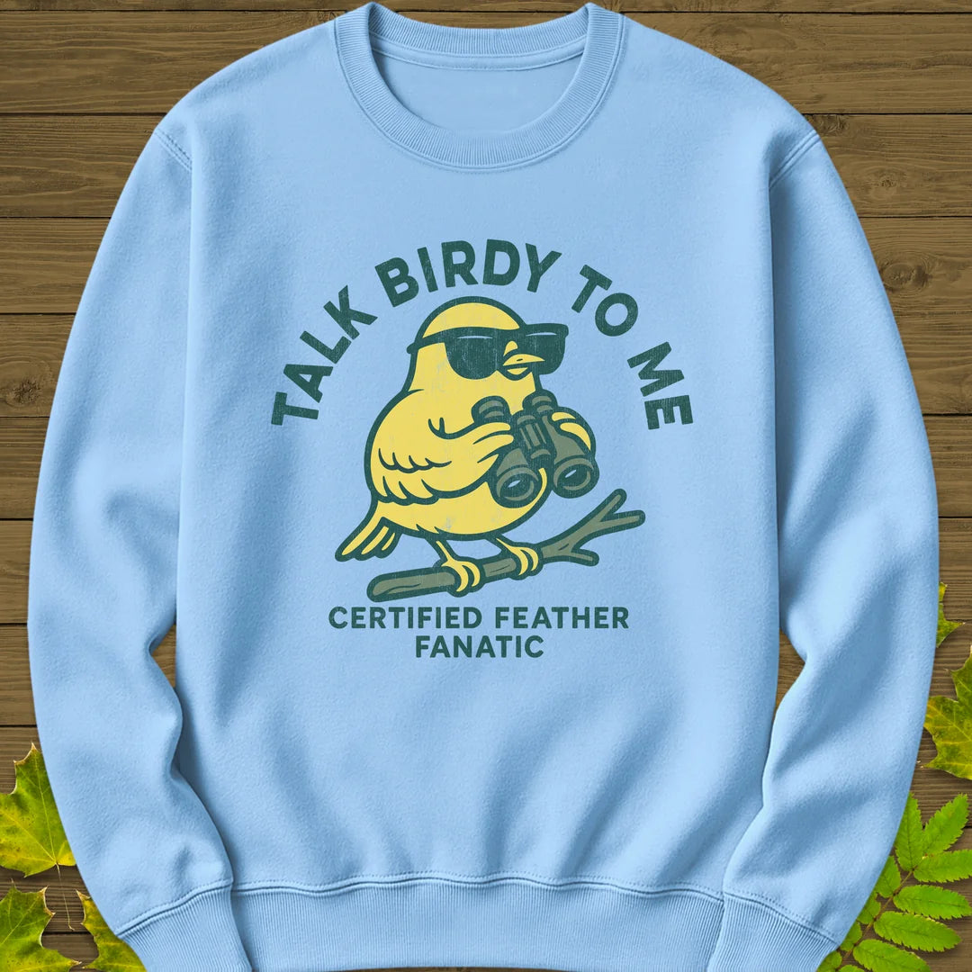 Talk Birdy Sweatshirt in Light Blue