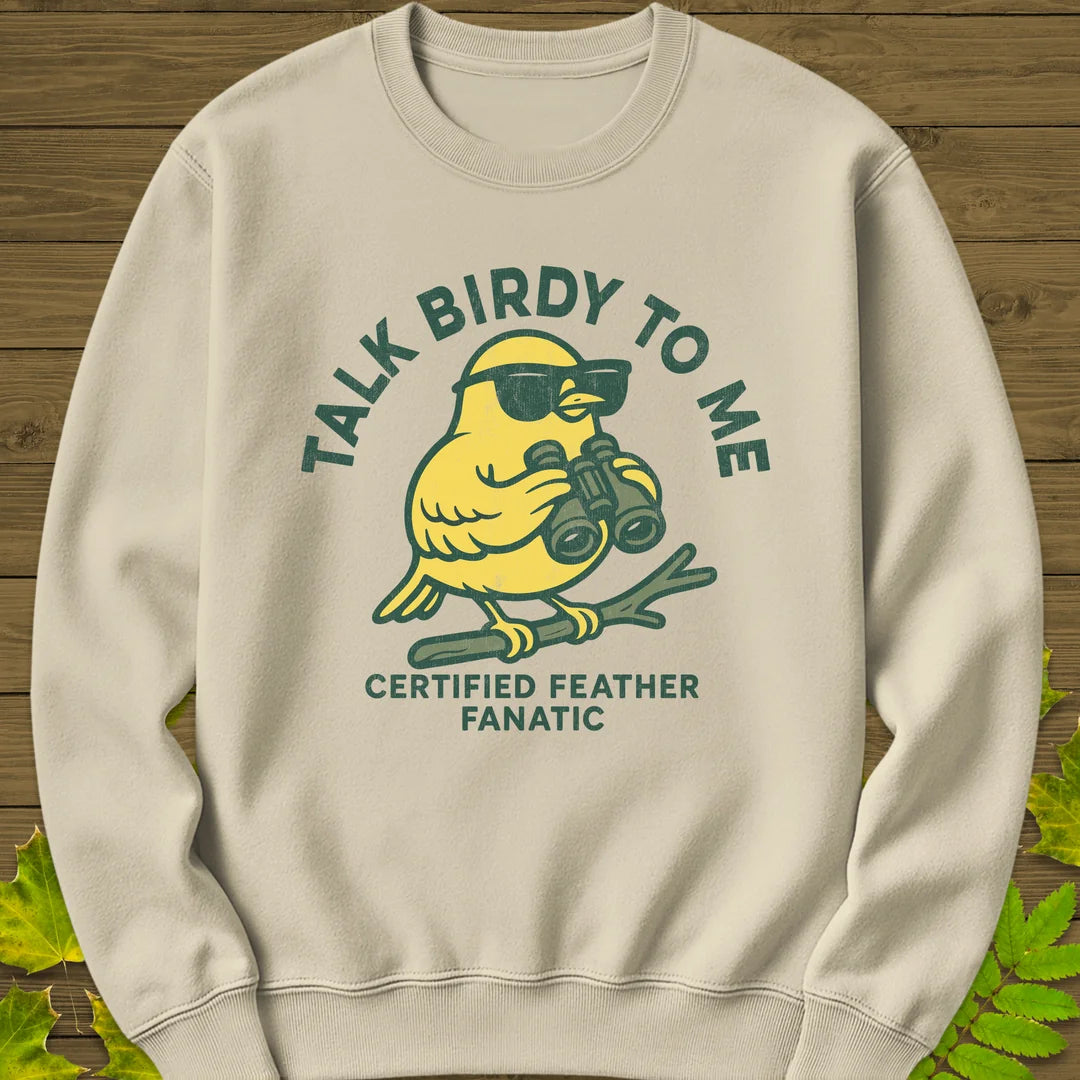 Talk Birdy Sweatshirt in Sand