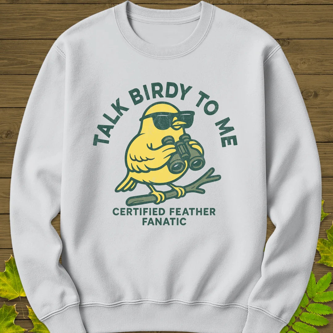 Talk Birdy Sweatshirt in White