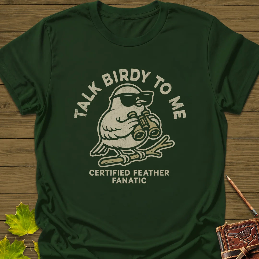 Talk Birdy T-Shirt in Forest Green