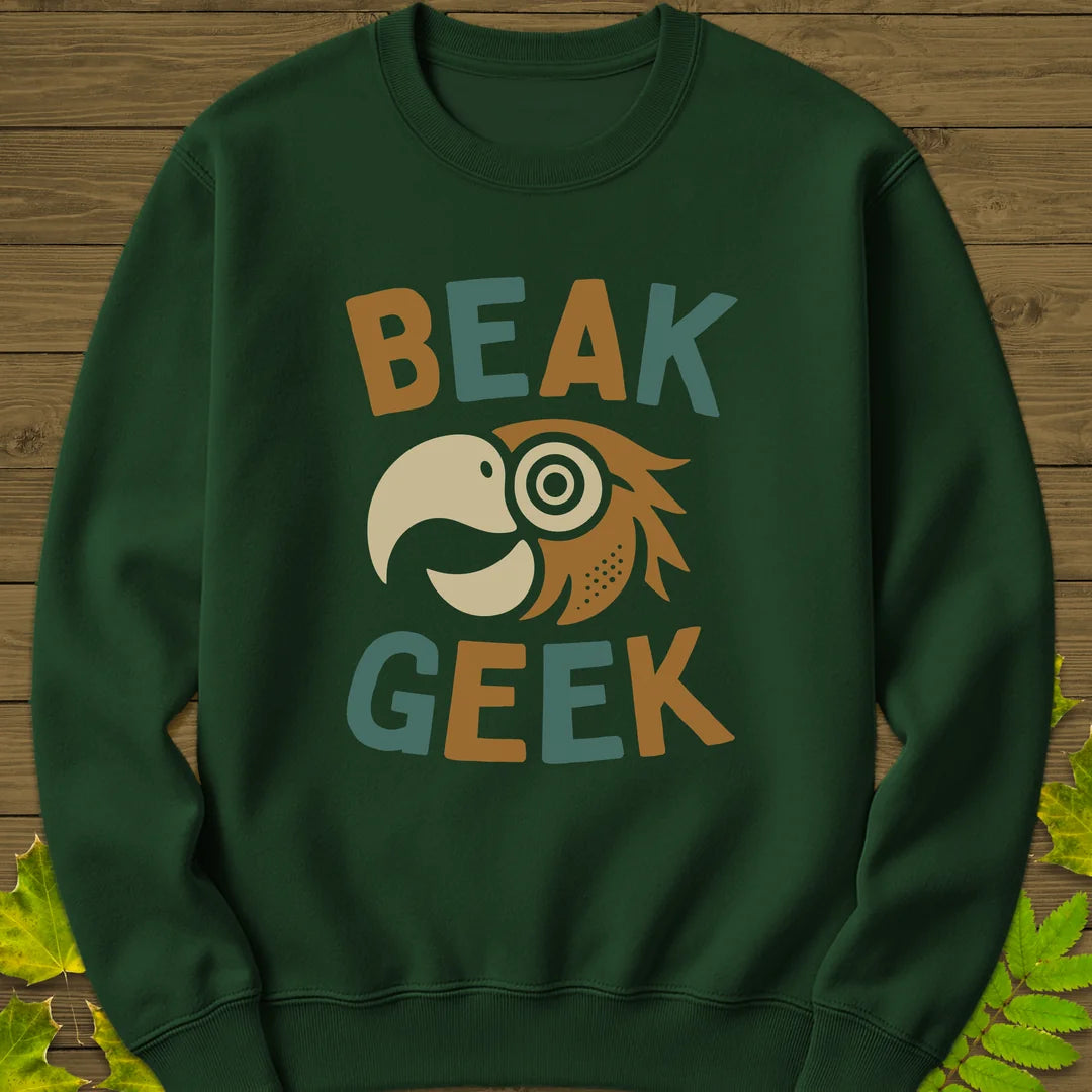 Beak Geek Sweatshirt in Forest Green