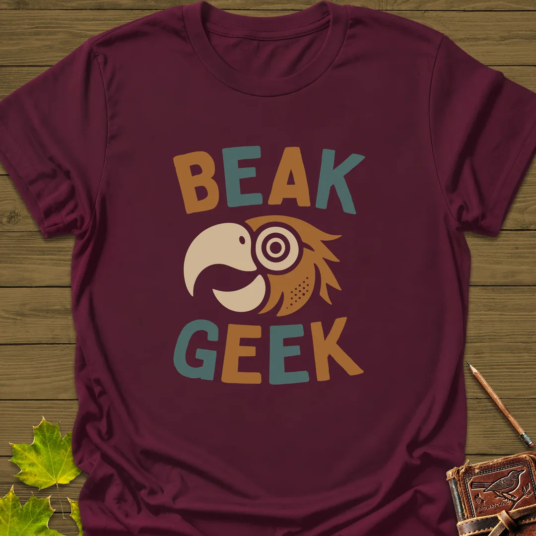 Beak Geek T-Shirt in Maroon