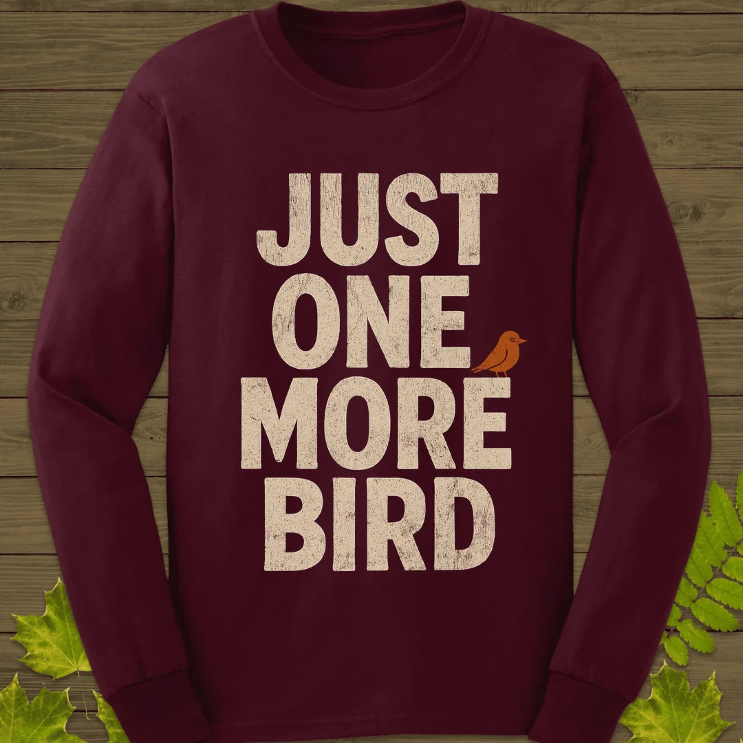 One More Bird Long Sleeve in Maroon