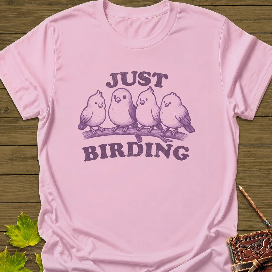 Just Birding T-Shirt in Light Pink
