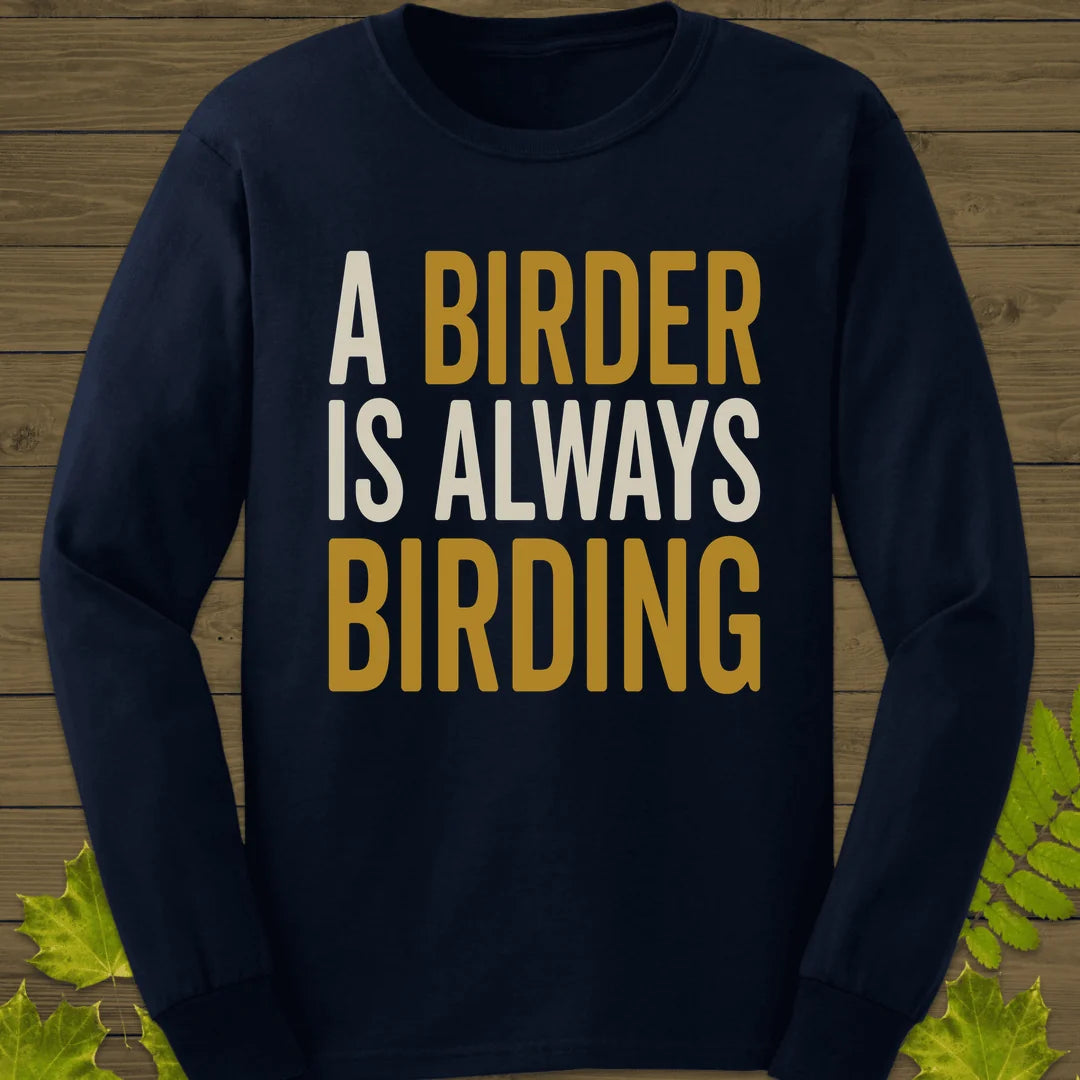 Birder Always Birding Long Sleeve in Navy