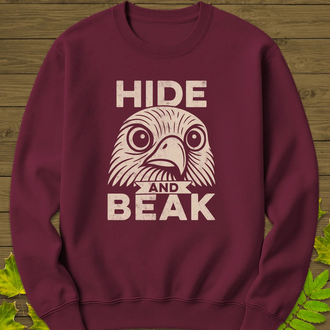 Hide and Beak Sweatshirt in Maroon