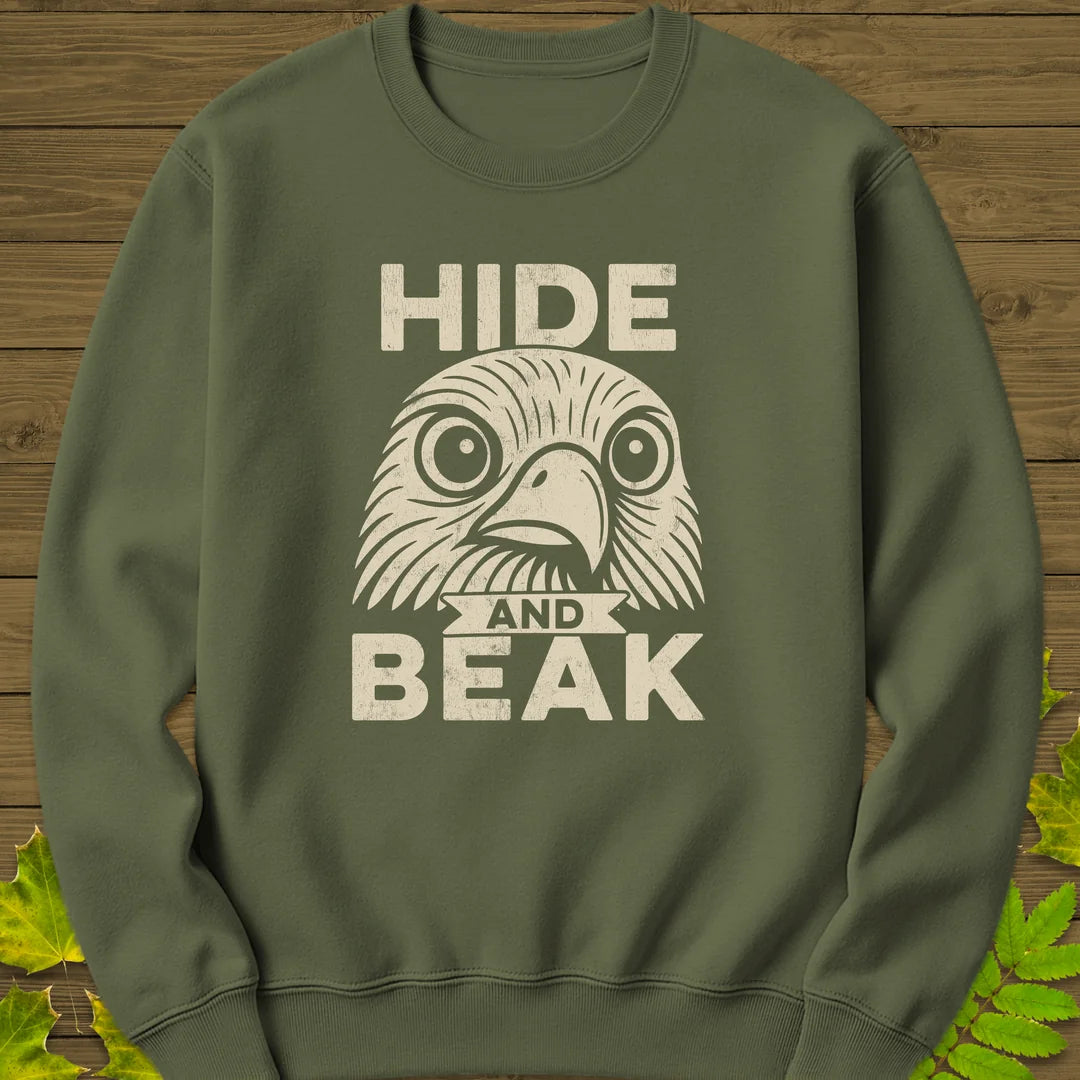 Hide and Beak Sweatshirt in Military Green
