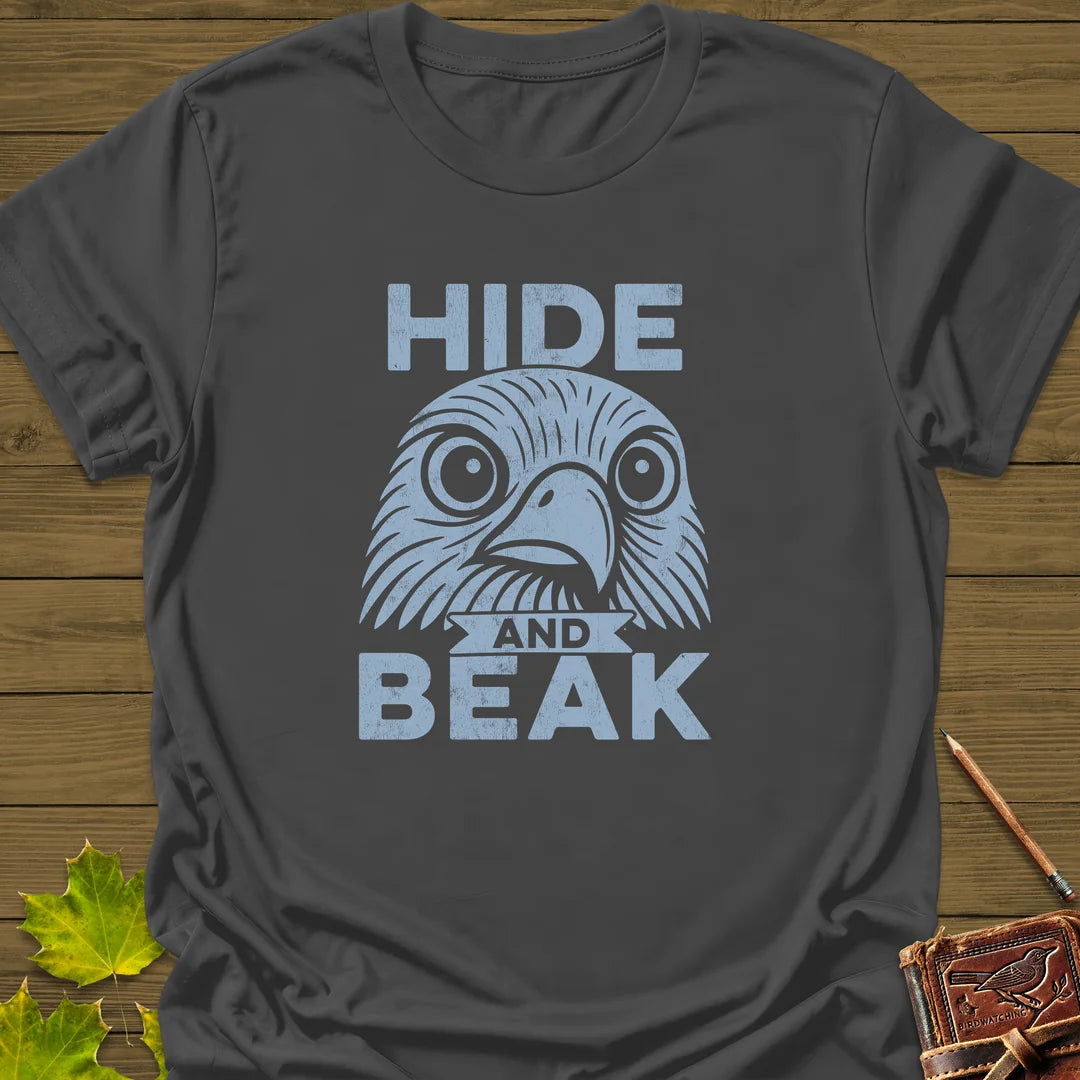 Hide and Beak T-Shirt in Charcoal