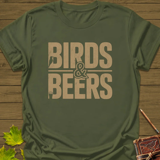 Birds & Beers T-Shirt in Military Green