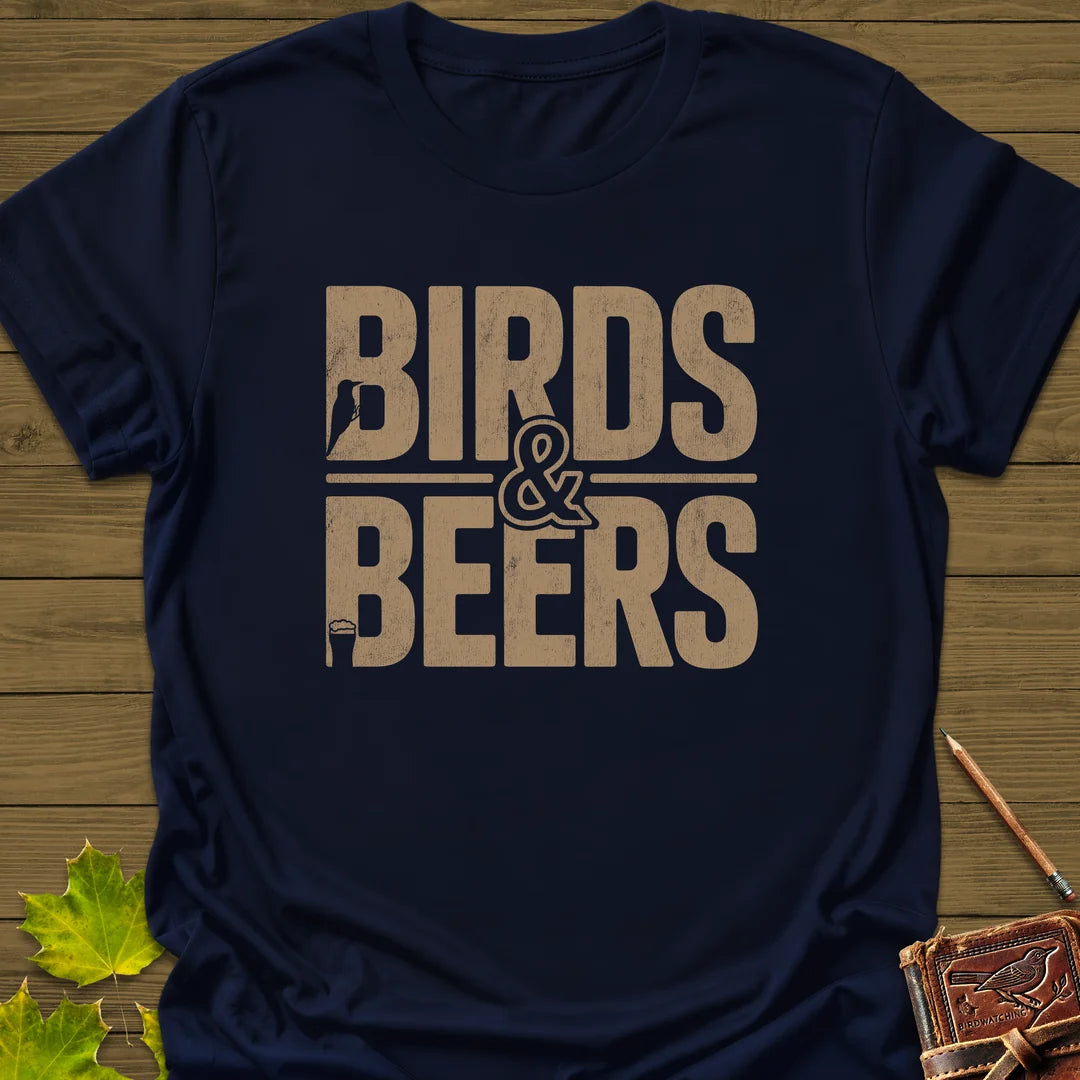 Birds & Beers T-Shirt in Navy