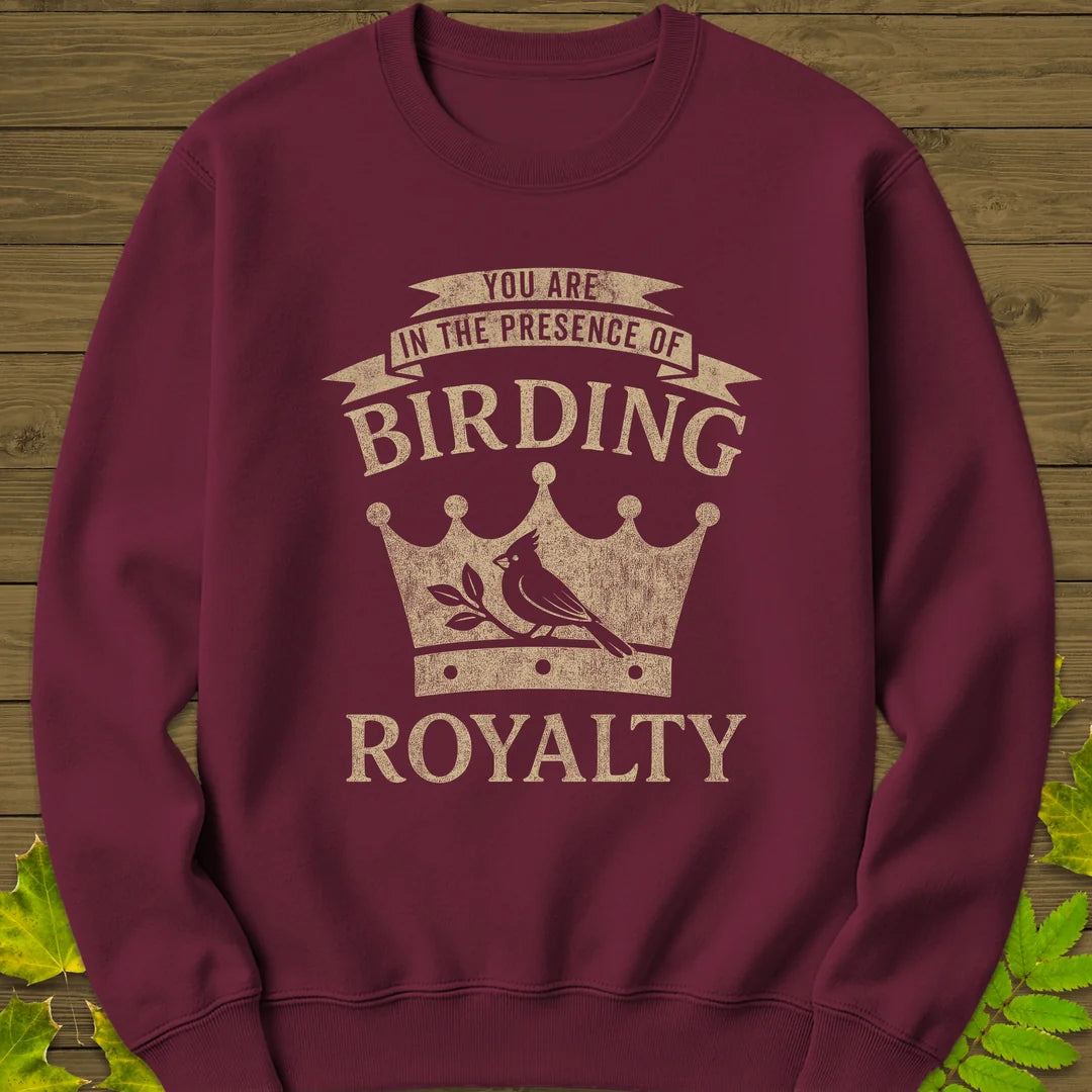 Birding Royalty Sweatshirt in Maroon