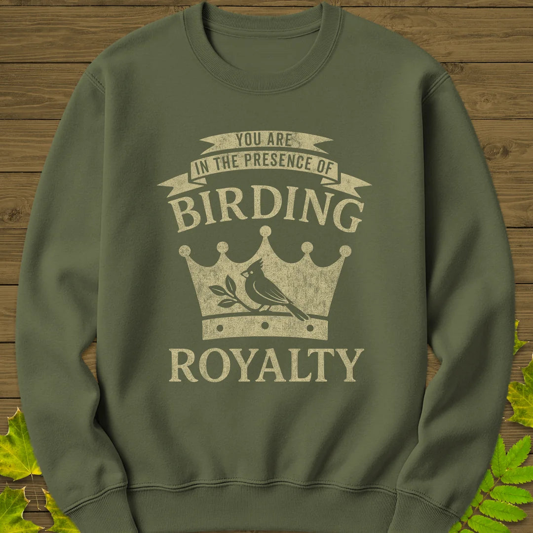 Birding Royalty Sweatshirt in Military Green