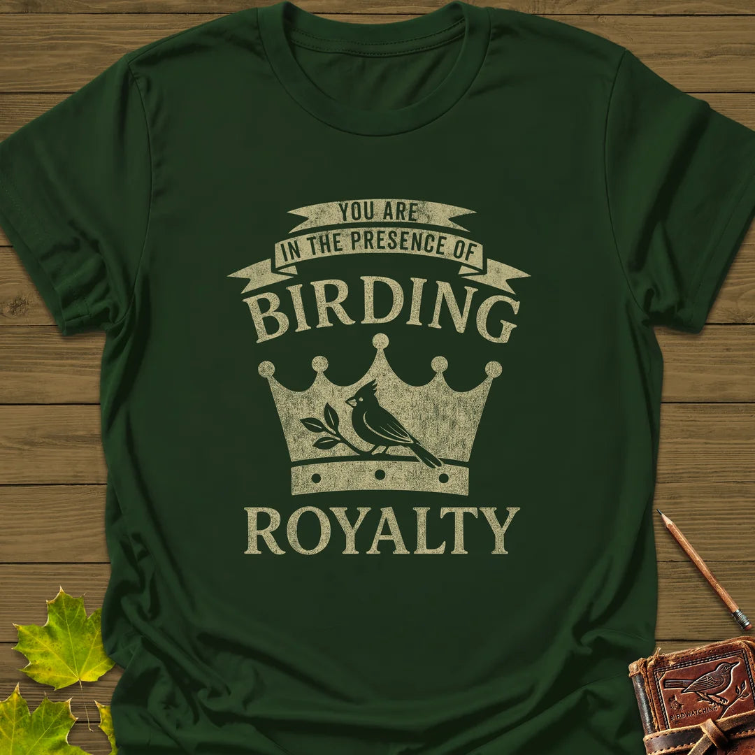Birding Royalty T-Shirt in Forest Green